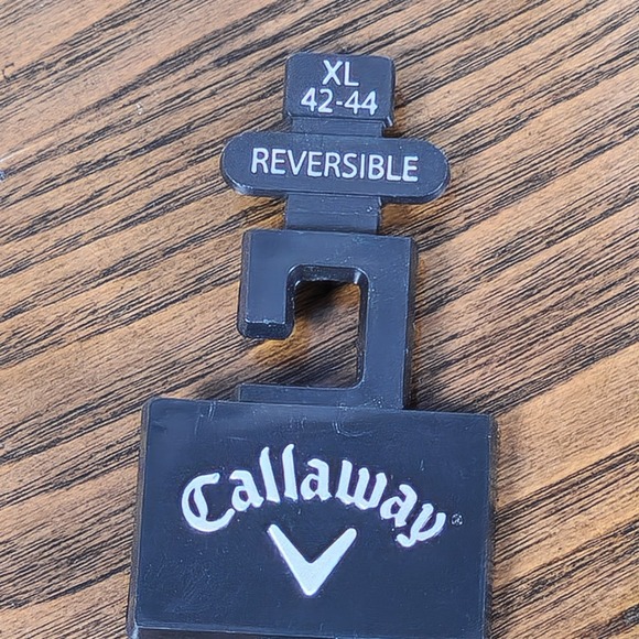 Callaway Golf Belt XL 42-44 Gray White Reversible Stretch Swing Tech NWT - Picture 2 of 8